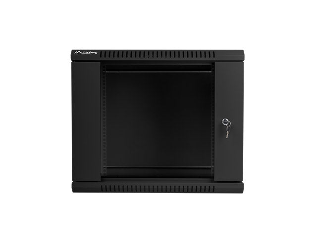 Lanberg rack cabinet 19" wall-mount 9U / 600x600 for self-assembly (flat pack), black