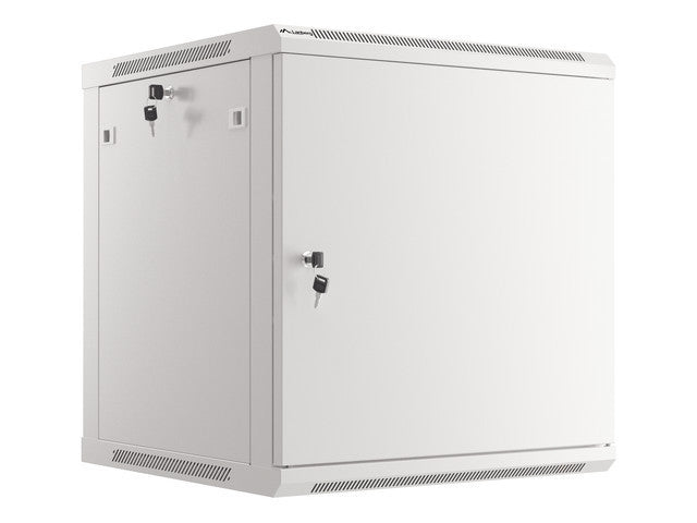 Lanberg rack cabinet 19" wall-mount 12U/600x600 for self-assembly with metal door grey (flat pack)
