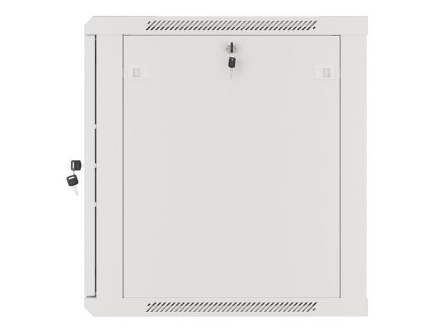Lanberg rack cabinet 19" wall-mount 12U/600x600 for self-assembly with metal door grey (flat pack)