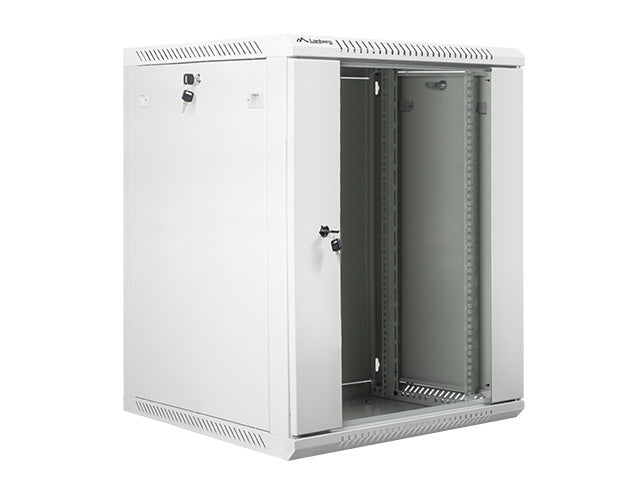 Lanberg rack cabinet 19" wall-mount 15U / 600x600 for self-assembly (flat pack), grey