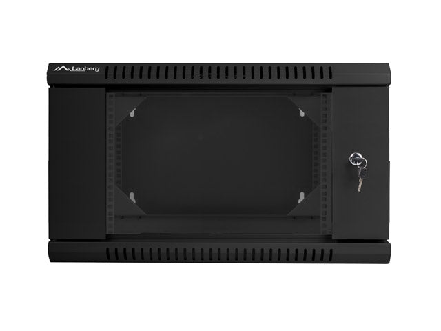 Lanberg rack cabinet 19" double-section wall-mount 6U / 600x600 for self-assembly (flat pack), black