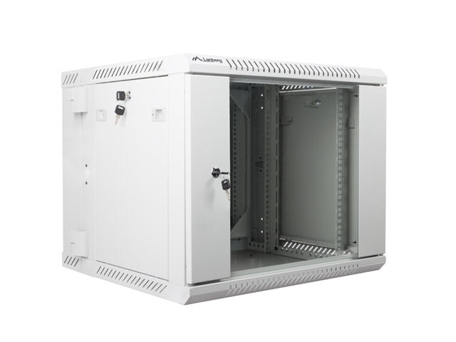 Lanberg rack cabinet 19" double-section wall-mount 9U / 600x600 for self-assembly (flat pack), grey
