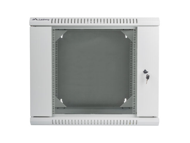 Lanberg rack cabinet 19" double-section wall-mount 9U / 600x600 for self-assembly (flat pack), grey