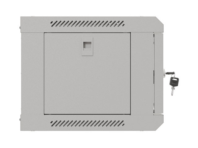 Lanberg rack cabinet 19" wall-mount 4U/540x350 (flat pack) with glass door grey