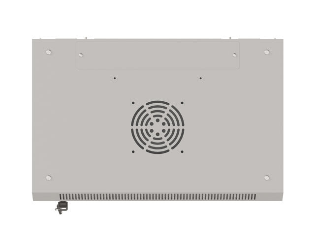 Lanberg rack cabinet 19" wall-mount 4U/540x350 (flat pack) with glass door grey