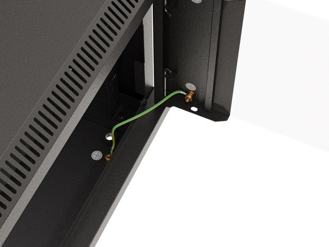 Lanberg rack cabinet 19" wall-mount 6U/540x350 (flat pack) with glass door black