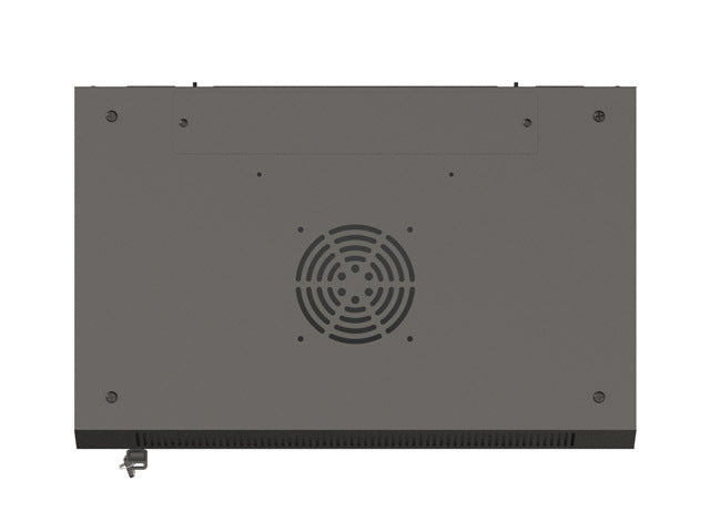 Lanberg rack cabinet 19" wall-mount 6U/540x350 (flat pack) with glass door black