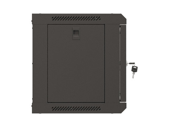 Lanberg rack cabinet 19" wall-mount 6U/540x350 (flat pack) with glass door black