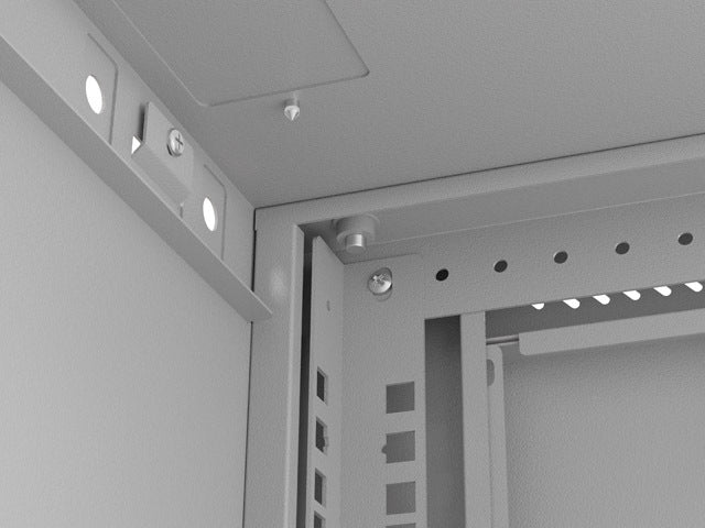 Lanberg rack cabinet 19" wall-mount 6U/540x350 (flat pack) with glass door grey