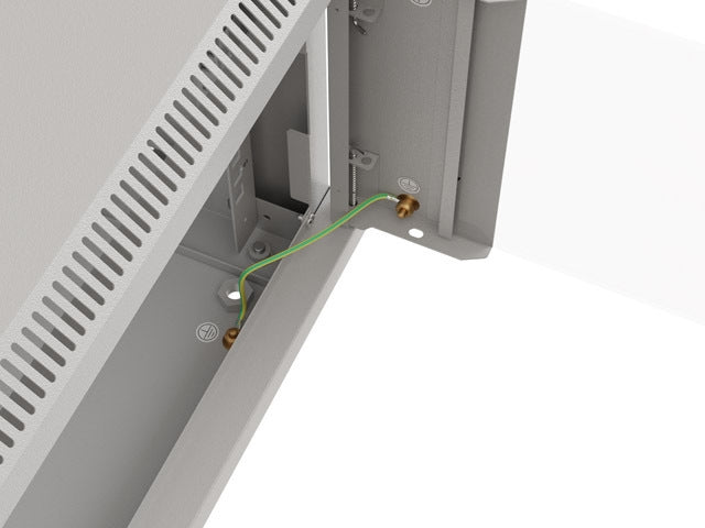 Lanberg rack cabinet 19" wall-mount 6U/540x350 (flat pack) with glass door grey