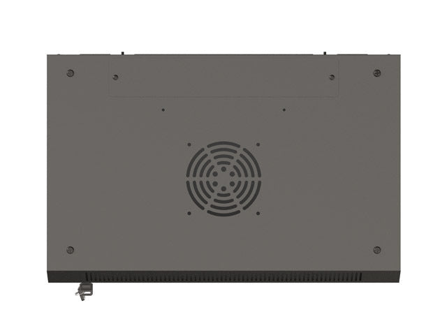 Lanberg rack cabinet 19" wall-mount 9U/540x350 (flat pack) with glass door black