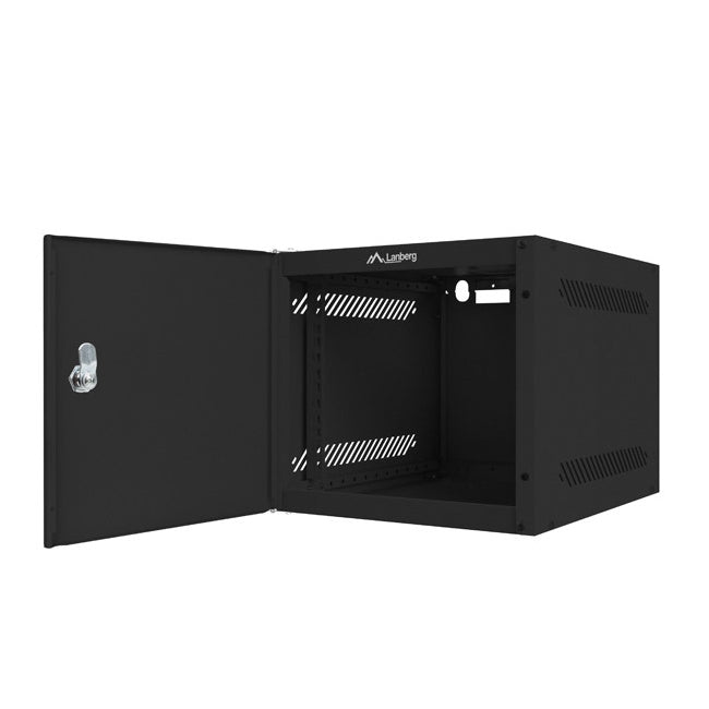 Lanberg rack cabinet 10" wall-mount 4U / 280x310 for self-assembly (flat pack) with metal door, black