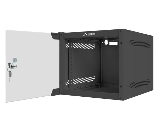 Lanberg rack cabinet 10" wall-mount 4U / 280x310 for self-assembly (flat pack), black