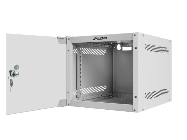 Lanberg rack cabinet 10" wall-mount 4U / 280x310 for self-assembly (flat pack), grey