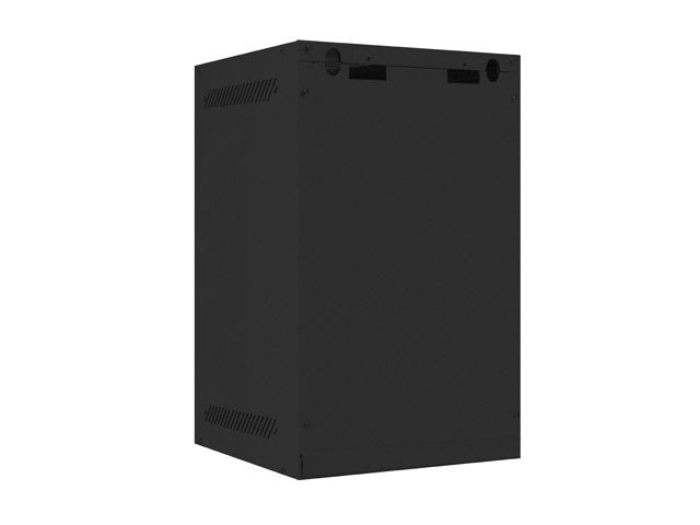 Lanberg rack cabinet 10" wall-mount 9U / 280x310 self-assembly flat pack with metal door, black