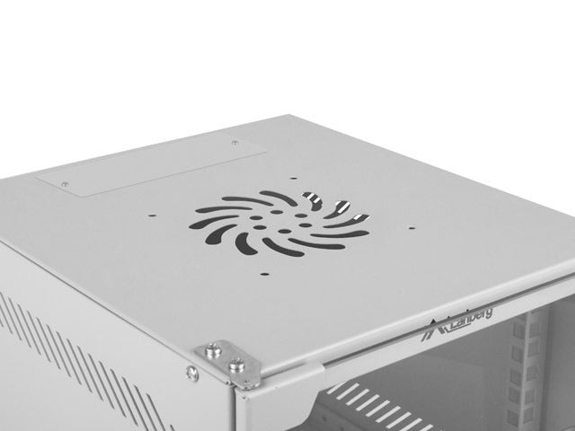 Lanberg rack cabinet 10" wall-mount 12U/280x310 for self-assembly with glass door grey (flat pack)