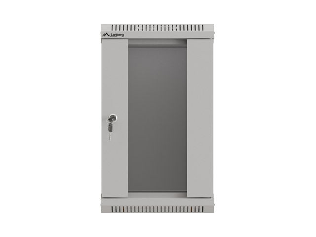 Lanberg rack cabinet 10" wall-mount 9U/300x300 (flat pack) with glass door grey