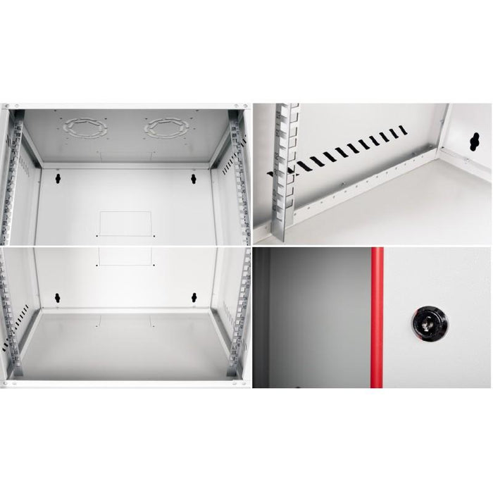 LANDE Communication cabinet STB Security Box, 540x400mm, 9U, 19"