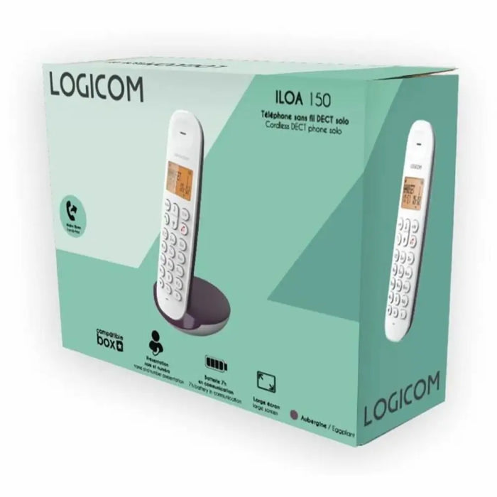 Landline Telephone Logicom DECT ILOA 150 SOLO Aubergine - Електроника Телефони и таблети<<<Компютри|