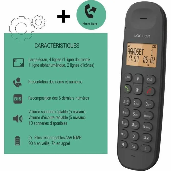 Landline Telephone Logicom DECT ILOA 150 SOLO Black - Електроника Телефони и таблети<<<Компютри|