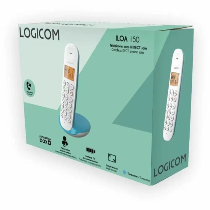 Landline Telephone Logicom DECT ILOA 150 SOLO Turquoise - Електроника Телефони и таблети<<<Компютри|