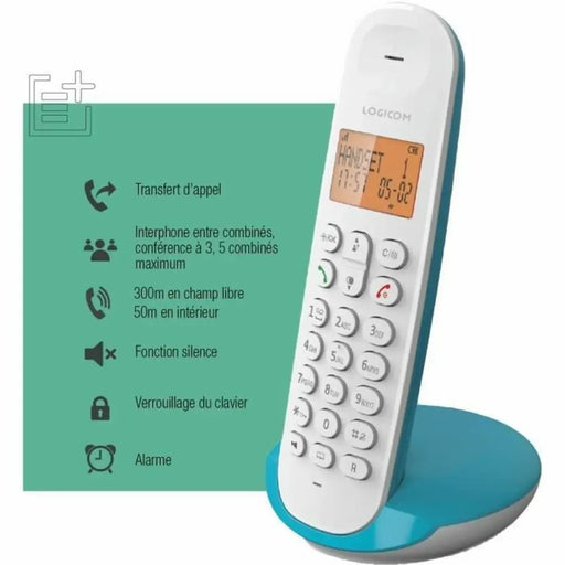 Landline Telephone Logicom DECT ILOA 150 SOLO Turquoise - Електроника Телефони и таблети<<<Компютри|