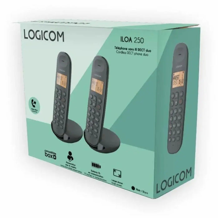 Landline Telephone Logicom DECT ILOA 250 DUO Black - Електроника Телефони и таблети<<<Компютри|