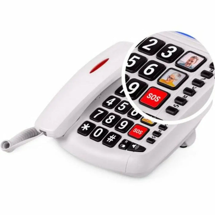 Landline Telephone SPC 3296B White - Електроника Телефони и таблети<<<Компютри| Електроника<<<BigBuy&&&Стационарни и IP