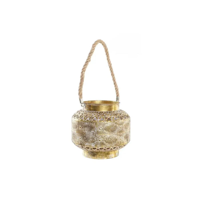 Lantern DKD Home Decor 26,5 x 26,5 x 22 cm Aged finish Crystal Golden Metal Arab - Декорация и Осветление<<<Дом