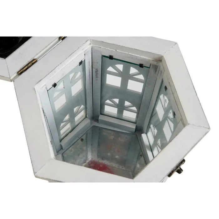 Lantern DKD Home Decor Aged finish White Dark grey Wood Crystal 19 x 17 x 39 cm - Декорация и Осветление<<<Дом