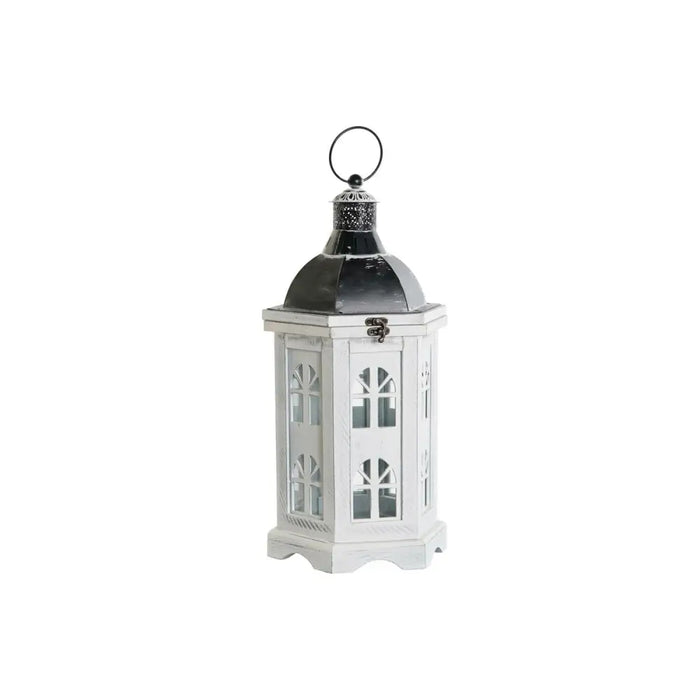 Lantern DKD Home Decor Aged finish White Dark grey Wood Crystal 19 x 17 x 39 cm - Декорация и Осветление<<<Дом