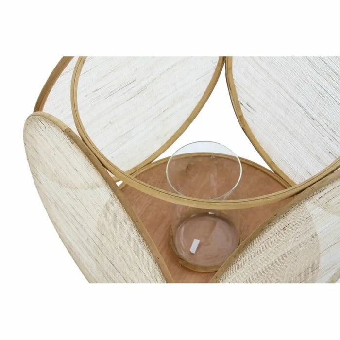 Lantern DKD Home Decor Crystal Natural Brown Bamboo Oriental 42 x 42 x 55 cm - Декорация и Осветление<<<Дом