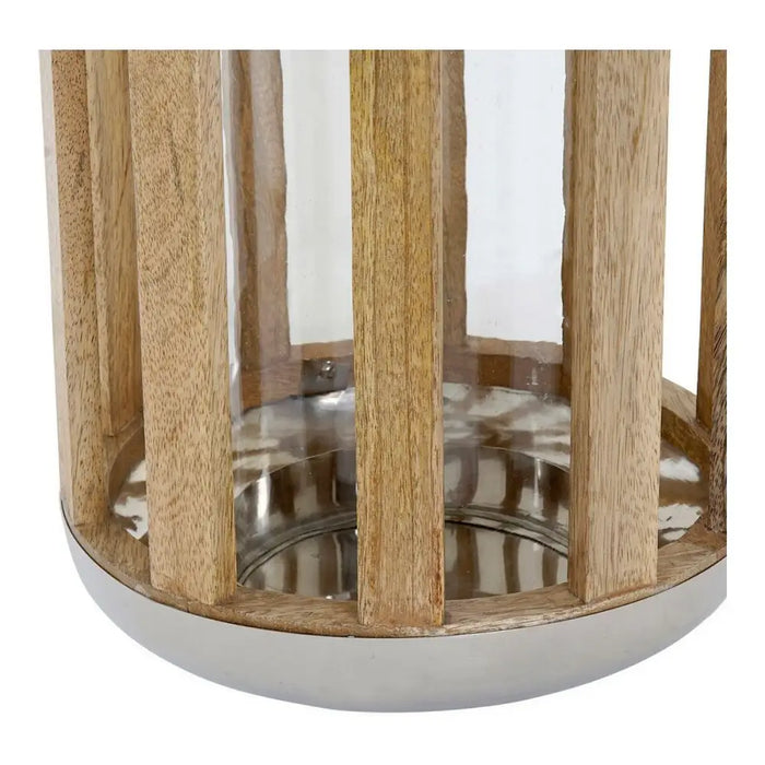 Lantern DKD Home Decor Silver Wood Metal (22 x 22 x 32 cm) - Декорация и Осветление<<<Дом Градина<<<BigBuy&&&Свещи и