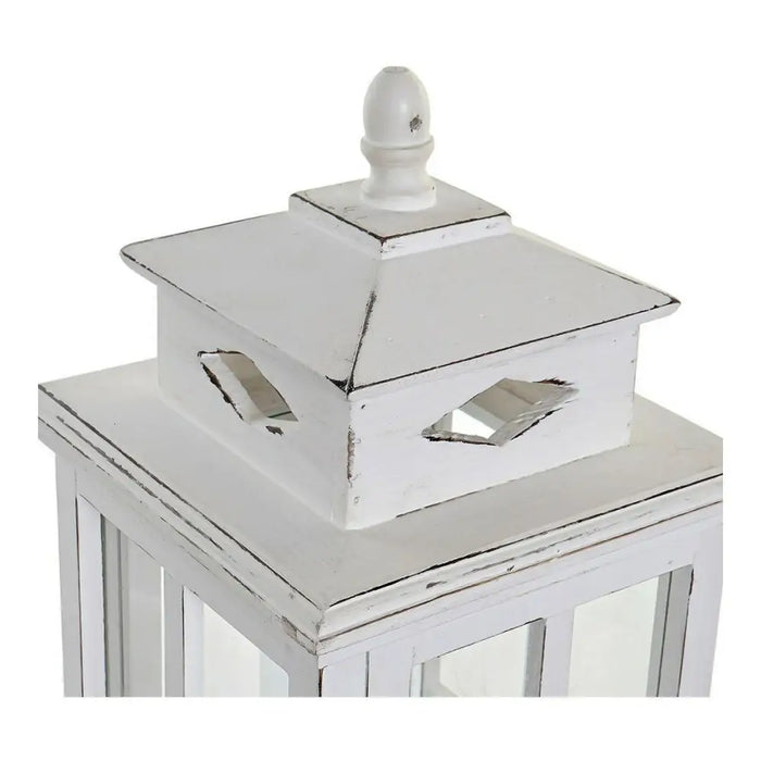 Lantern DKD Home Decor White Crystal Pinewood (22.5 x 22.5 x 47 cm) - Декорация и Осветление<<<Дом