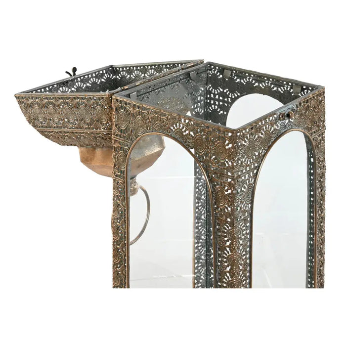 Lantern Home ESPRIT Golden Metal Crystal Arab Stripped 20 X 20 X 56 cm (2 Pieces) - Декорация и Осветление<<<Дом