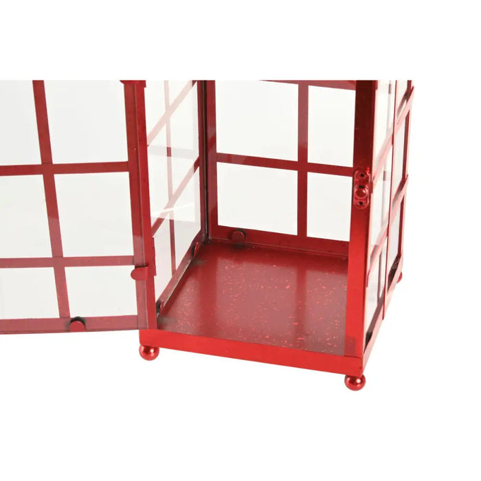Lantern Home ESPRIT Red Golden Metal Crystal 21 x 21 x 63 cm (2 Units) - Лампи<<<Декорация и Осветление<<<Дом
