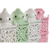 Lantern Home ESPRIT White Green Pink Iron Oriental 10 x 10 x 30 cm (4 Units) - Декорация и Осветление<<<Дом