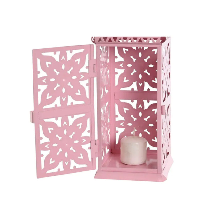 Lantern Home ESPRIT White Green Pink Iron Oriental 10 x 10 x 30 cm (4 Units) - Декорация и Осветление<<<Дом