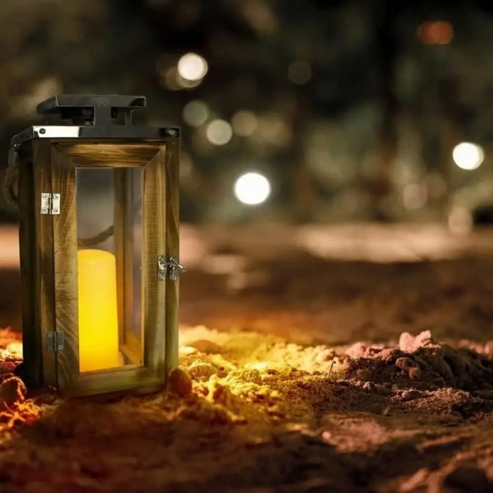 Lantern Lumisky Oaky Wood - Декорация и Осветление<<<Дом Градина<<<BigBuy&&&Свещи и Свещници<<<Декорация и