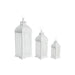 Lantern set DKD Home Decor White Metal Crystal Arab Aged finish 24 x 24 x 74 cm (3 Pieces) - Декорация и