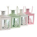 Lantern set Home ESPRIT White Green Pink Crystal Iron Shabby Chic 7 x 7 x 10 cm (3 Pieces) (4 Units) - Декорация и