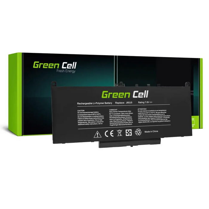 Laptop Battery Dell Latitude E7270 E7470 J60J5 7.6V 5800mAh GREEN CELL - Батерии за лаптопи<<<Батерии и зарядни