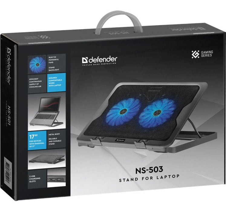 Laptop cooling stand DEFENDER NS-503 15.6’’-17’’ 2W 2xUSB - Stands for notebooksCHL-POD<<<CoolingCHL<<<ActionPL