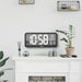 Large Digital Clock Wall Mount Free Standing with Temperature Sensor 37x17cm LCD Display Power Adapter & Battery