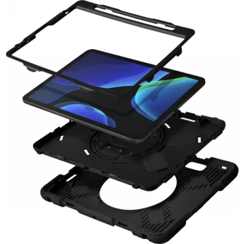LAUT Shield Enduro Case with Apple Pencil Holder for iPad Pro 11’’ 1 / 2 / 3 / 4 iPad Air 10.9’’ 4 / 5 - Black - Cell