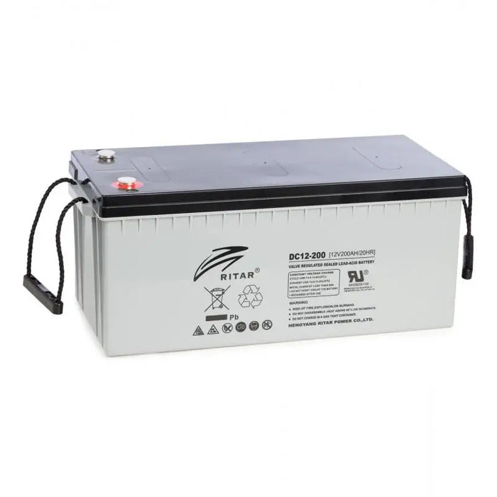 Lead acid AGM Deep cycle battery RITAR (DC12-200) 12V 200Ah 522 /240/ 219 mm F10/M8 - Батерии за UPS и