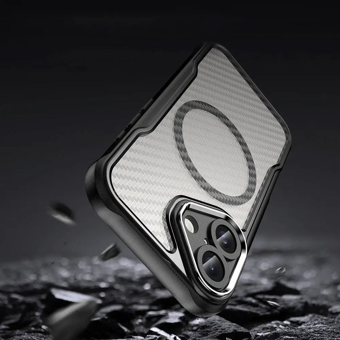 Leading Series MagSafe Silicone Case for iPhone 16 - Black - Cell phone cases and covers<<<HurtelXML