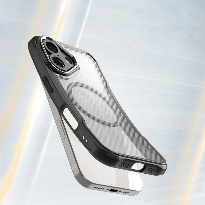 Leading Series MagSafe Silicone Case for iPhone 16 - Black - Cell phone cases and covers<<<HurtelXML