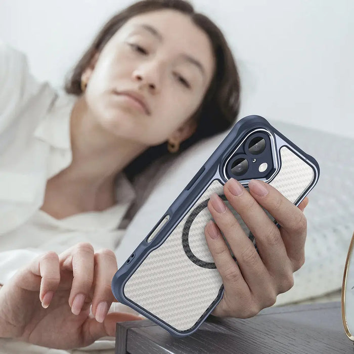 Leading Series MagSafe Silicone Case for iPhone 16 - Blue - Cell phone cases and covers<<<HurtelXML