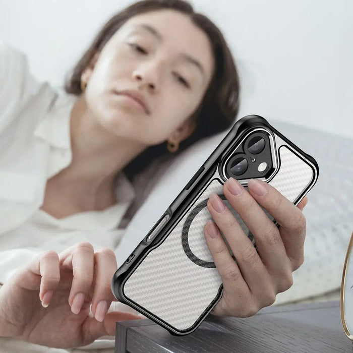 Leading Series MagSafe Silicone Case for iPhone 16 Plus - Black - Cell phone cases and covers<<<HurtelXML